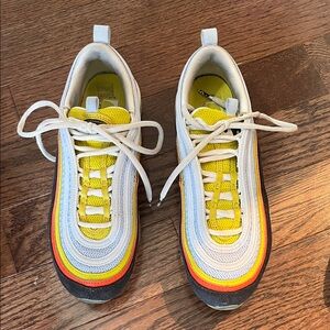 Nike Kids Yellow and Red Sneakers